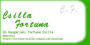 csilla fortuna business card